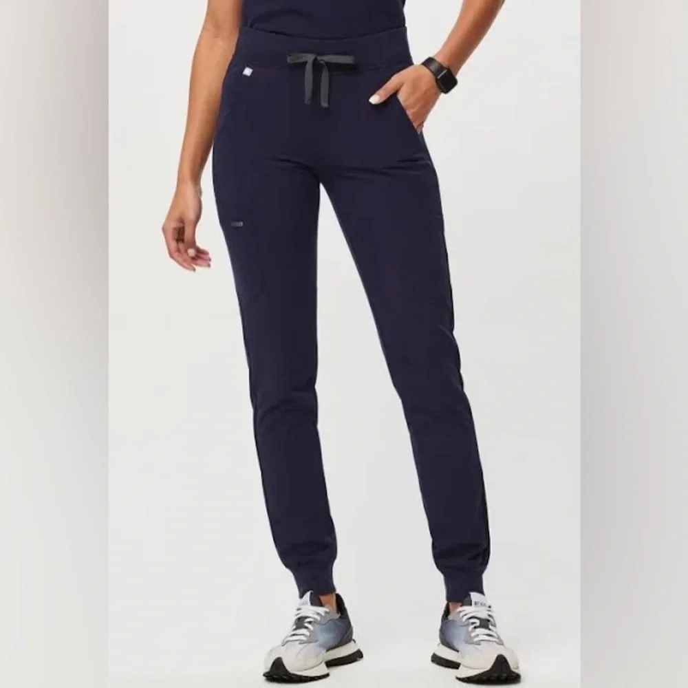 Figs Navy Blue Drawstring Jogger Style Pants Size Small‎